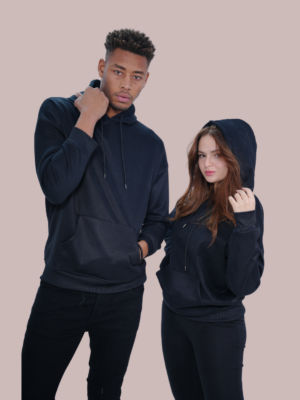 les deux Capuche Basic Demi Oversize